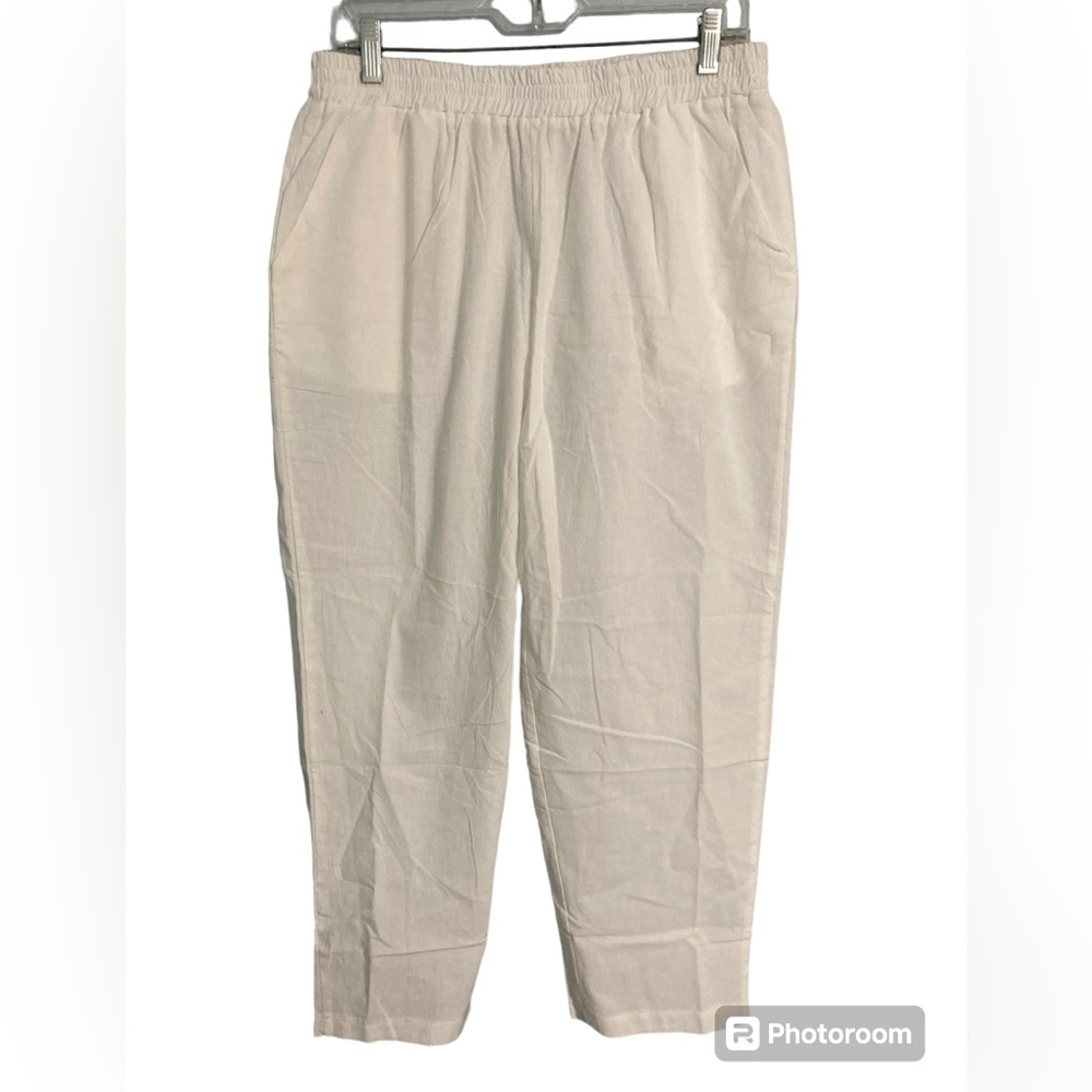 NWOT Misslook white elastic waist pants Size XL